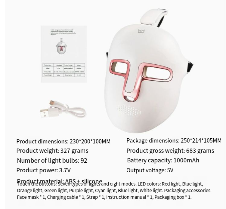 The LumiGlow™ 7-Color Therapy Mask